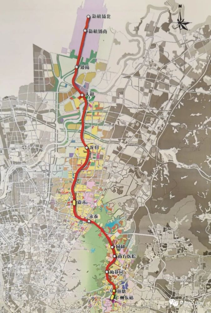 广州地铁3号线北延段线路图(广州地铁3号线全图延长线)